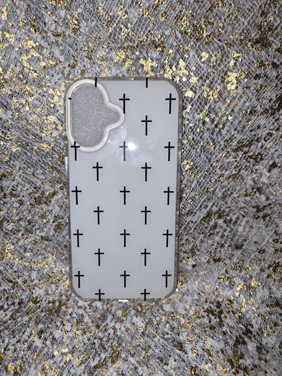 Other - White Cross Pattern Phone Case - Protective Silicone Cover